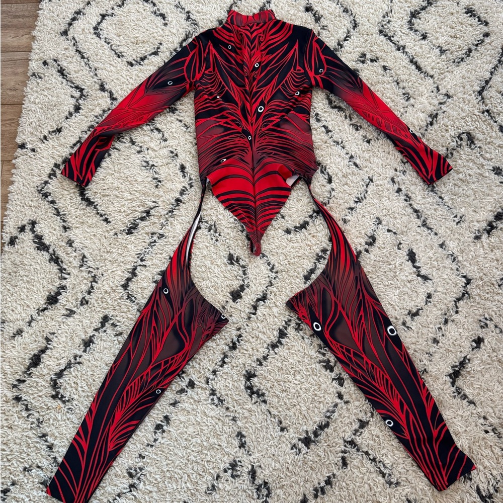 Candy Catz I C U Chaps Leotard size L - Picture 3 of 7